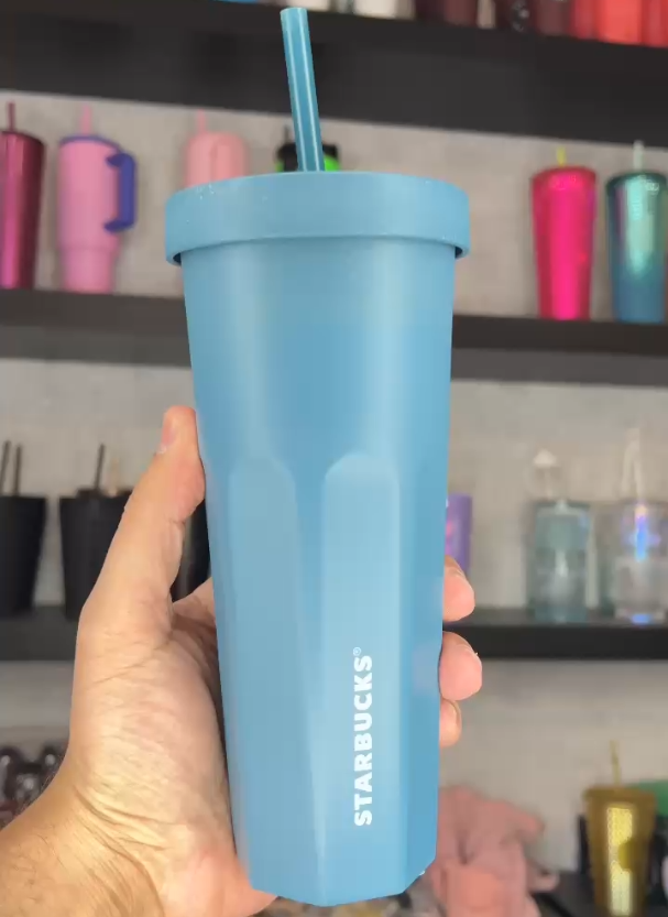 Cute blue cold cup from starbucks