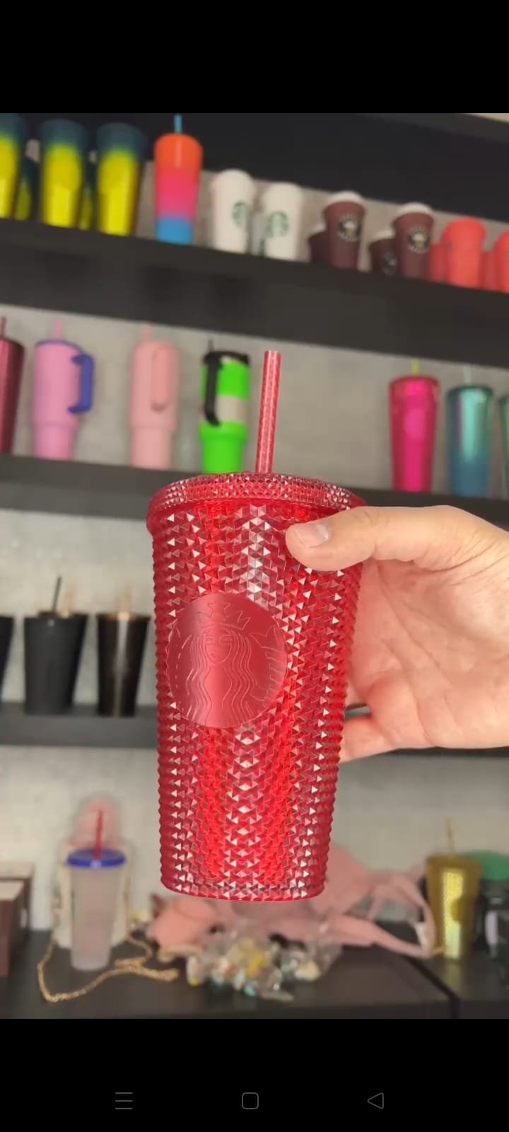 red cold cup from Starbucks