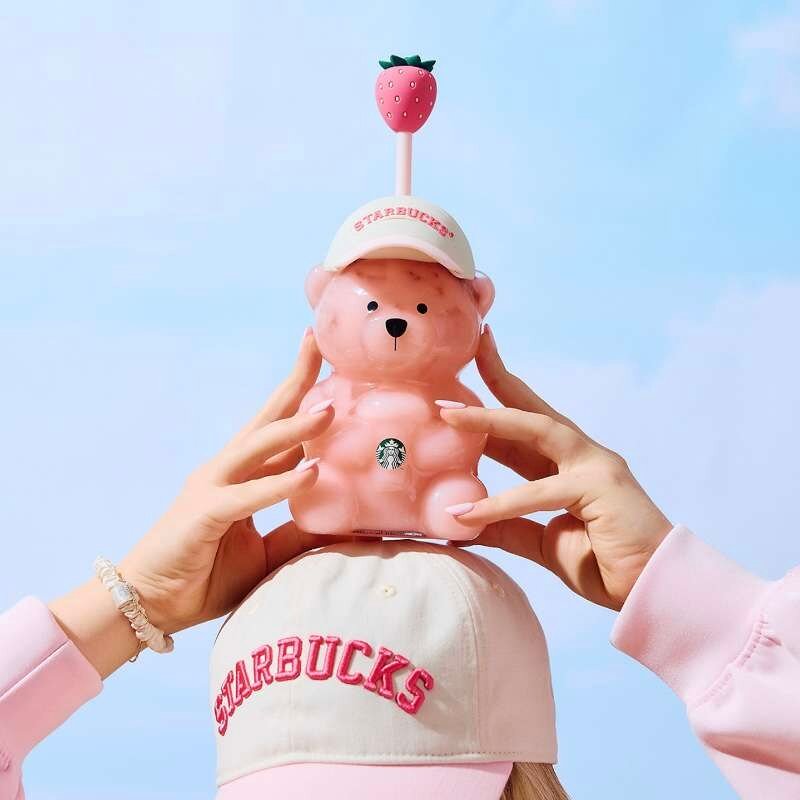 591ml Strawberry Bear Glass