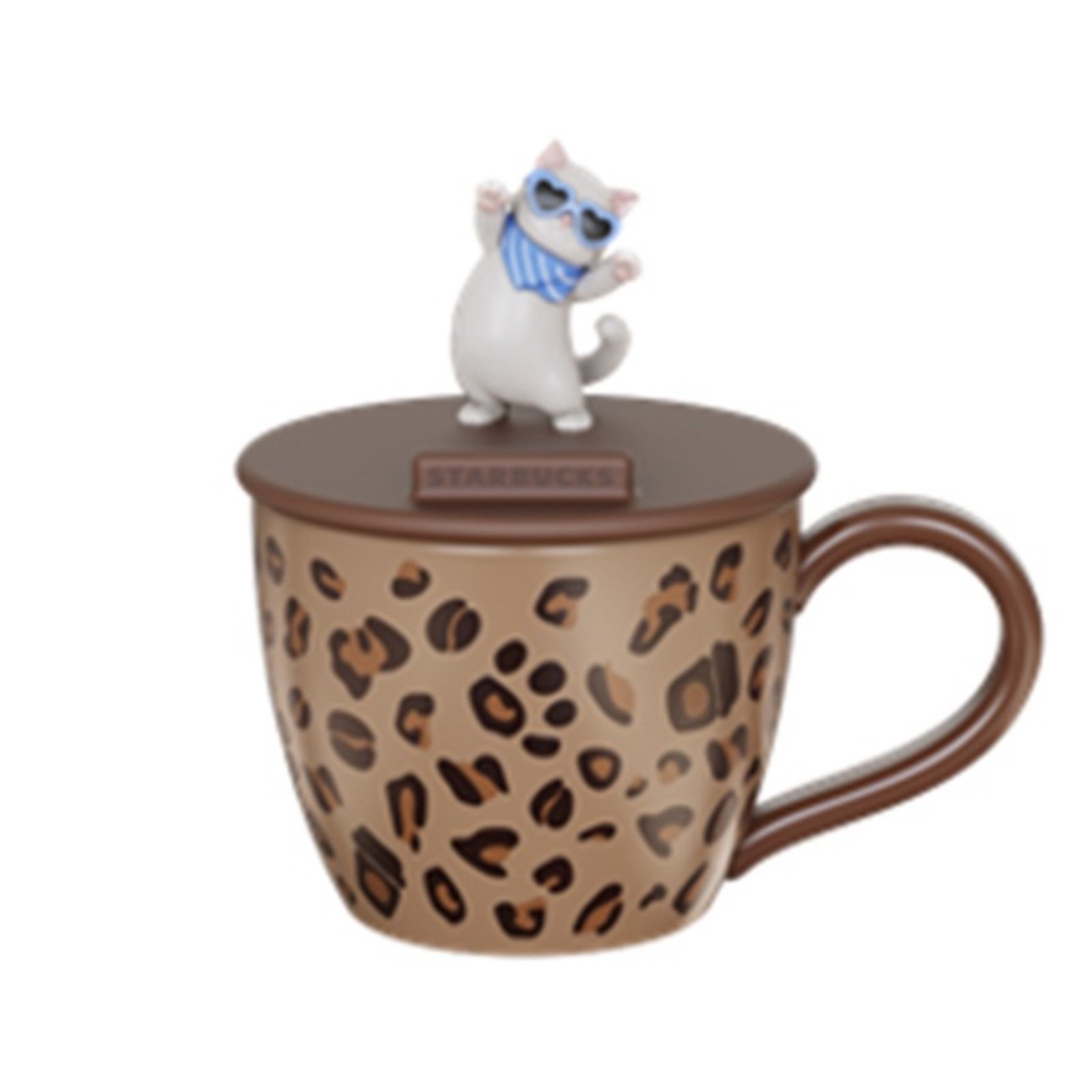 365ml Leopard Print Coffee-Colored Ceramic Mug