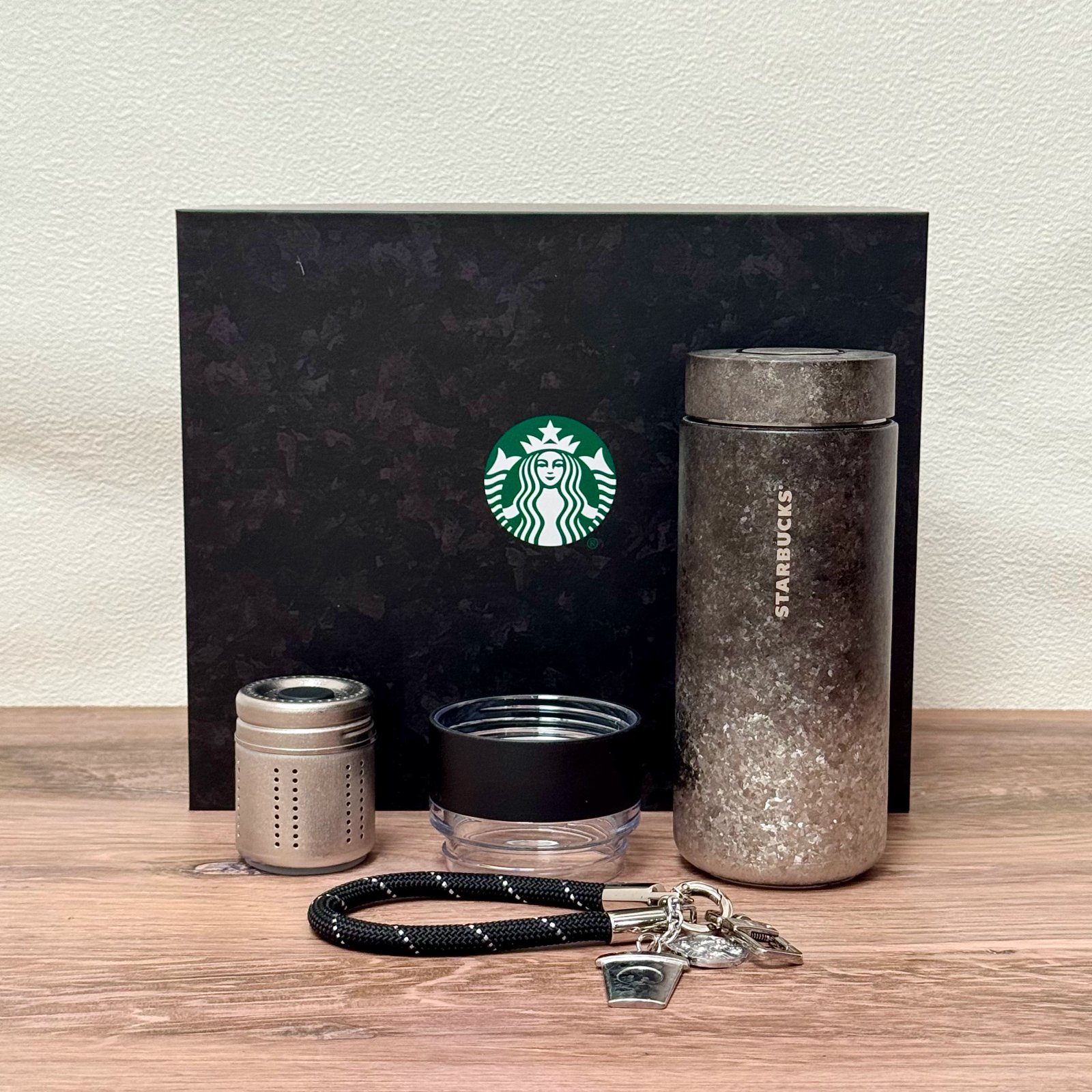 425ml titanium magnetic tea infuser cup with metal keychain gift box