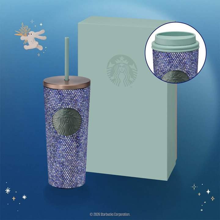 Moon Rhinestone Dual Lid Cold cup 591ml