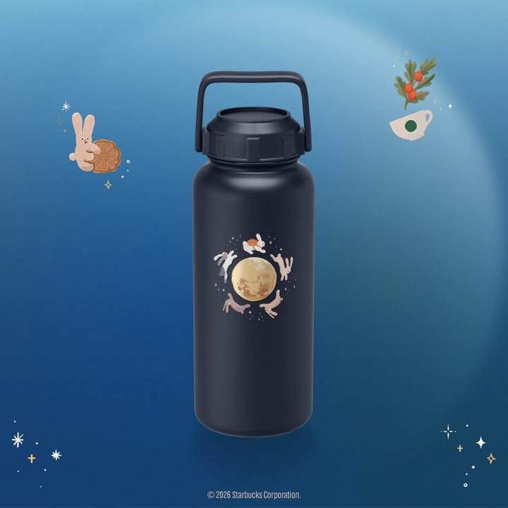 Bunny & Full moon bunny  Water bottle 950ml