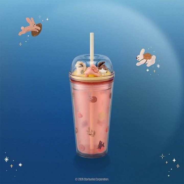 Bunny harvest tales cold cup with dome lid 473ml