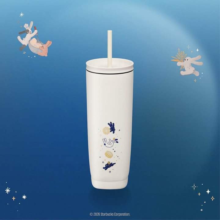 bunny mooncake feast white cold cup 591ml