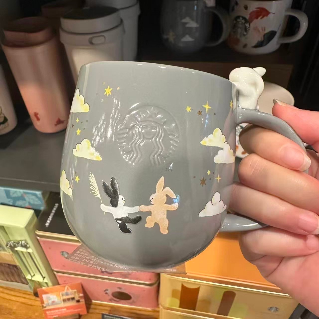 One Jade Rabbit Dancing Mug (355ml)