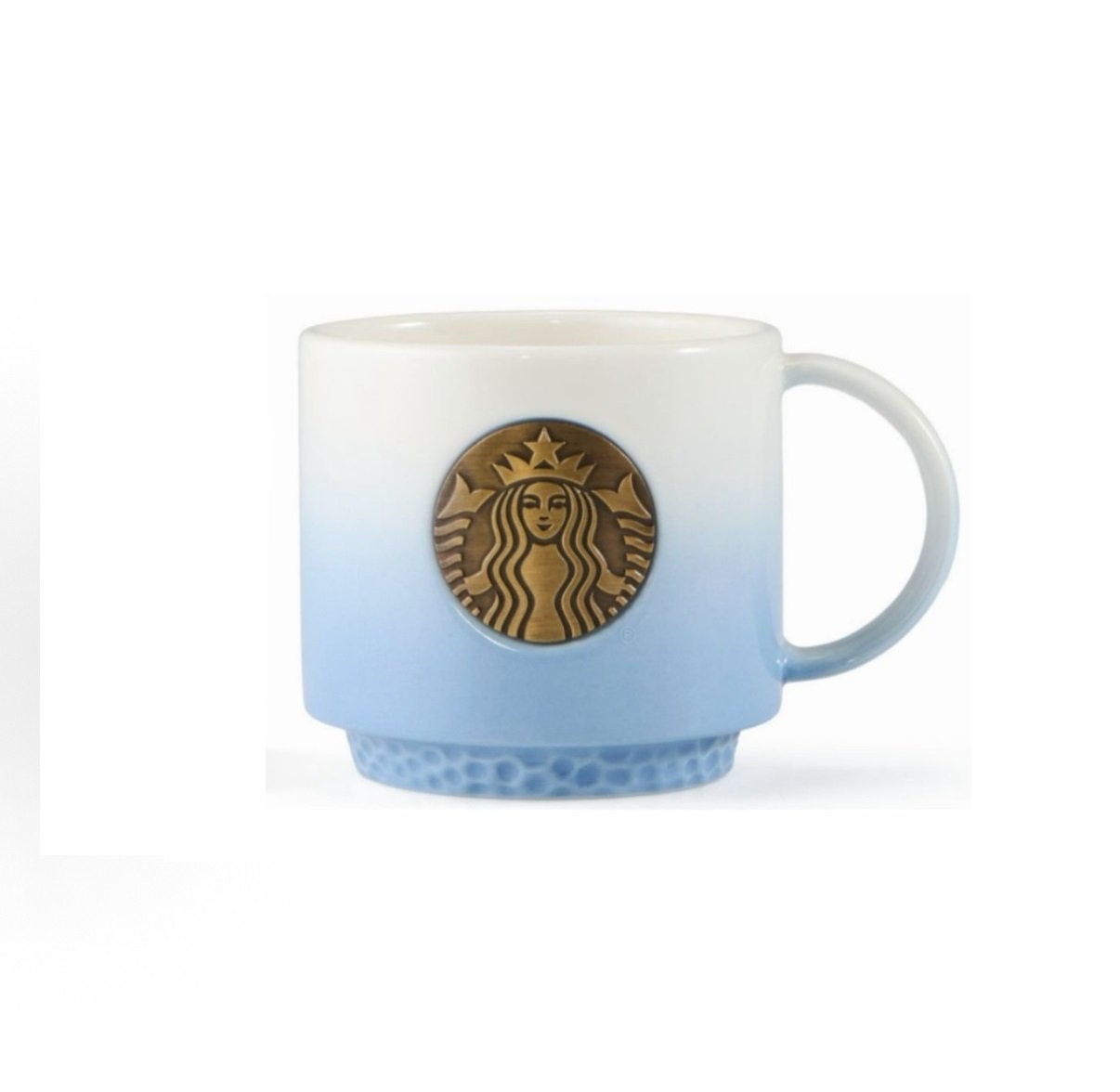 Limited-time offer on 355ml blue gradient fishtail nameplate mug!
