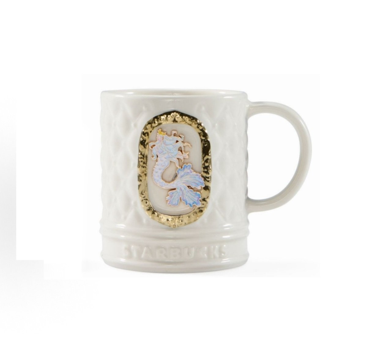 414ml white mug with magnetic sticker