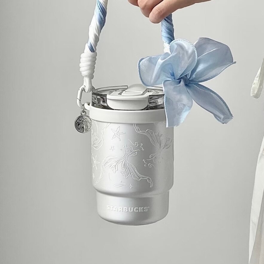 435ml double-spouted stainless steel travel mug