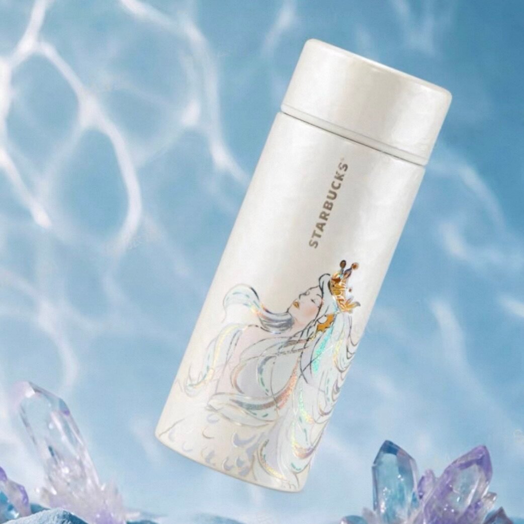 370ml mother-of-pearl glossy stainless steel thermos