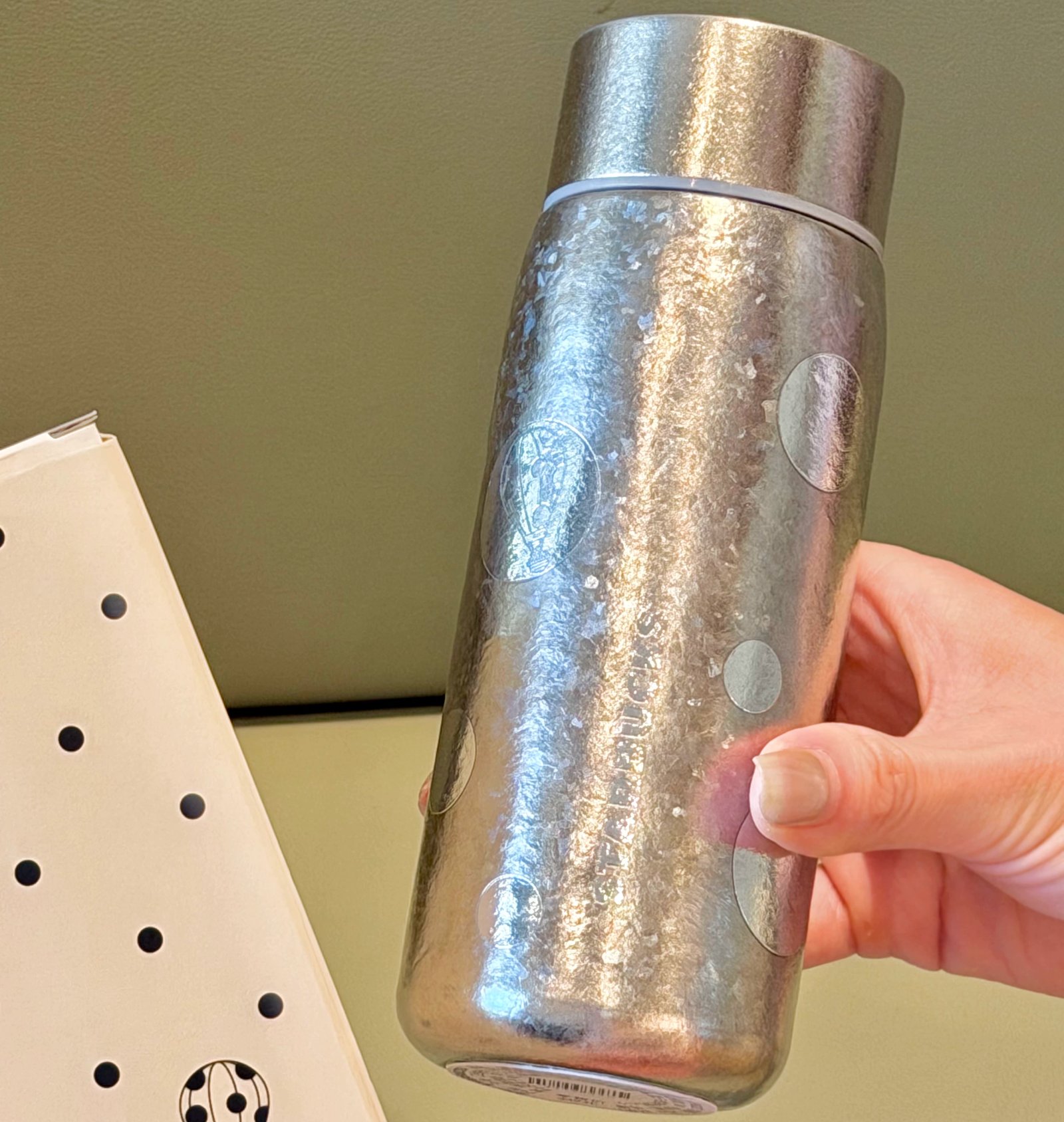 340ml polka dot titanium cup 