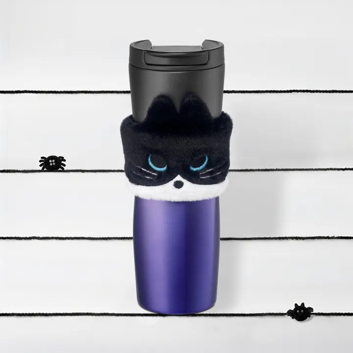 Spooky Meowchestra with Cat Sleeve Stainless steel Tumbler 16oz