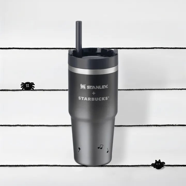 Starbucks + Stanley Spooky Meowchestra Notes Quencher Stainless Steel Cold Cup 14oz