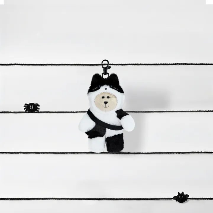 Keychain Mini Bearista Bear Spooky Meowchestra