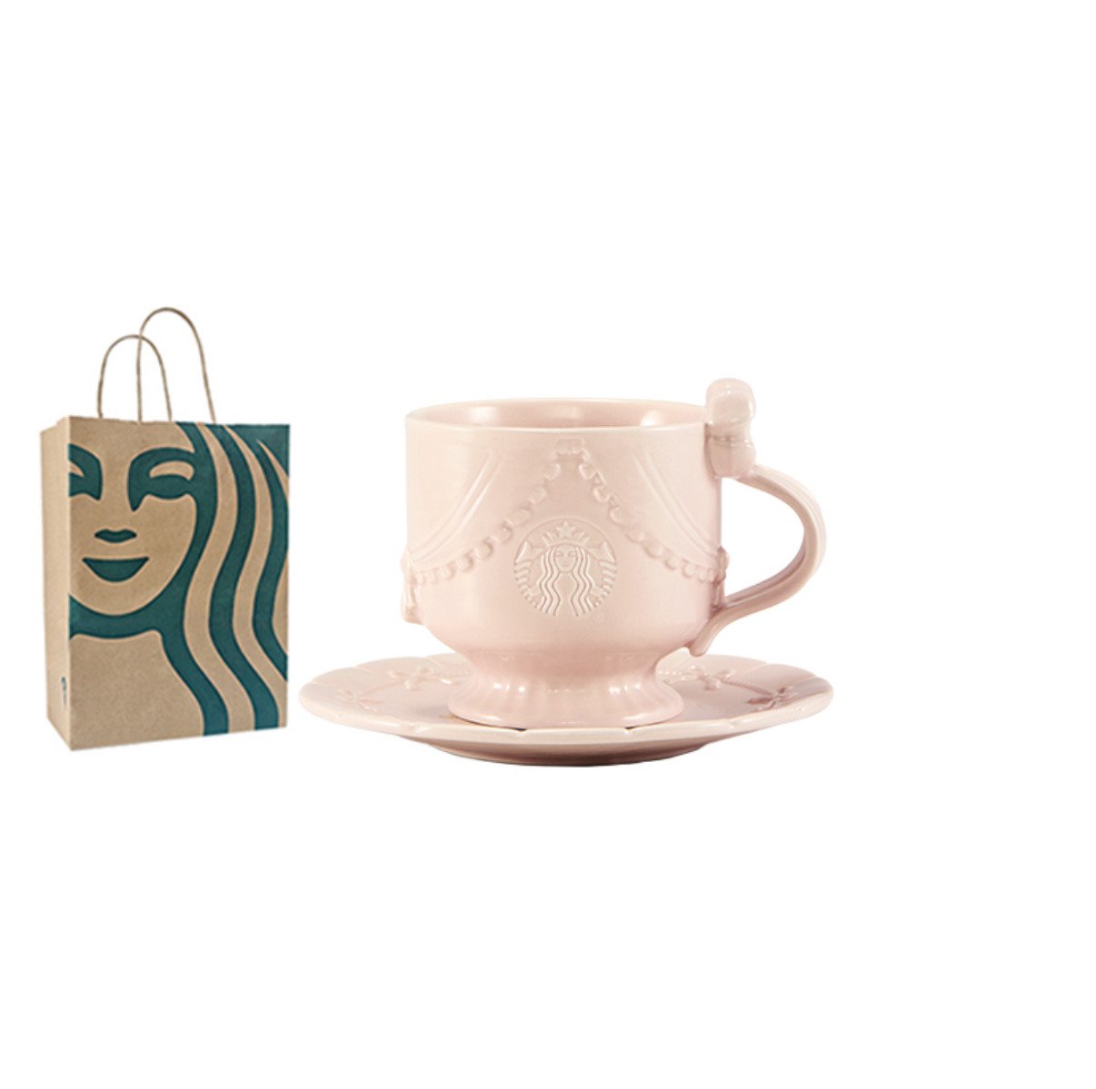 280ml Starry Night Sweet Dream Party Pink Mug and Saucer Set