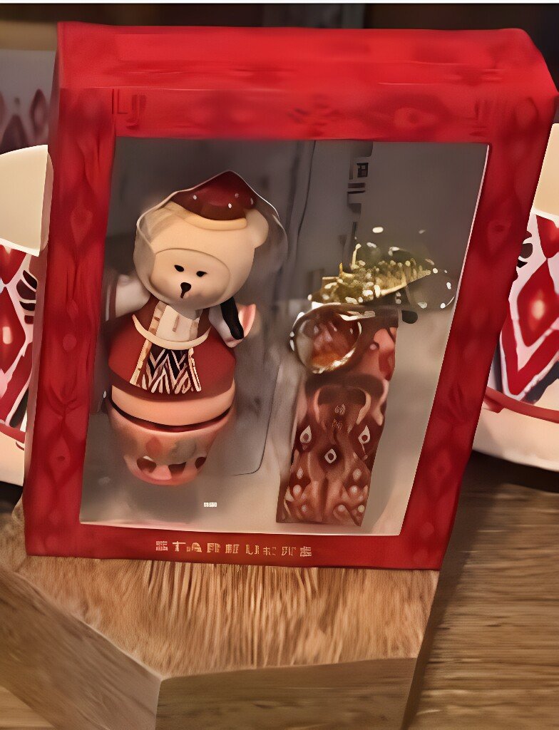 Starbucks Series Dancing Bear Store Manager Rotating Ornament Keychain