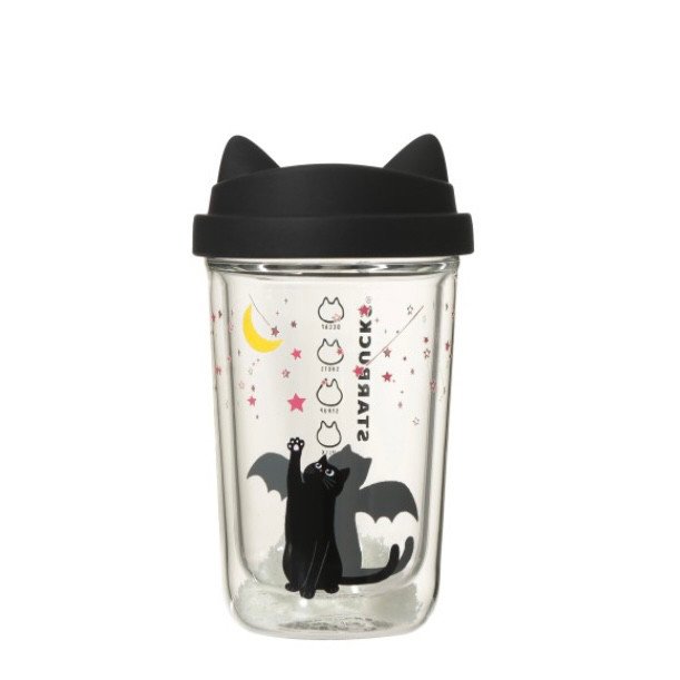 296ml Black Cat Double-walled Glass