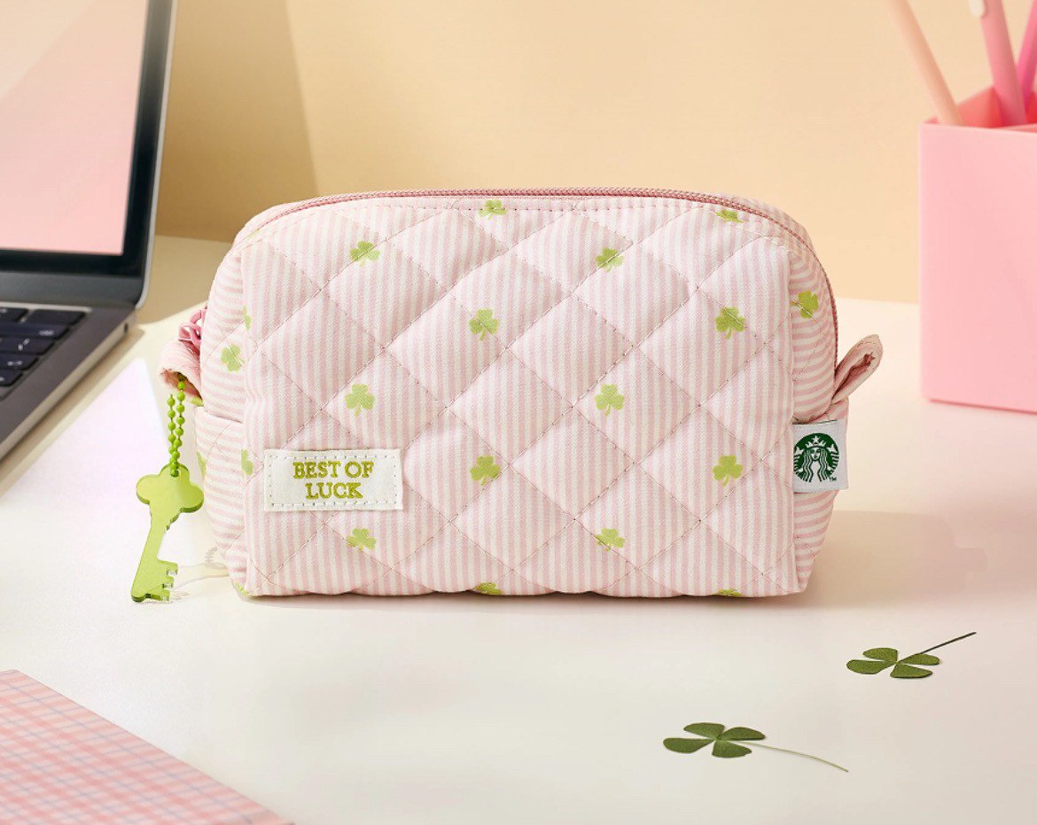 Pink makeup bag
